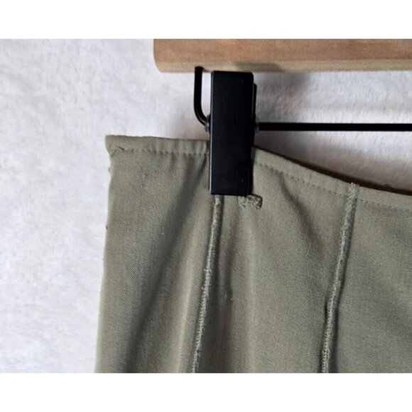 Fluted Vintage Midi Skirt Khaki Sz 10 by Maakif Classic Career Wear Office Twirl - Picture 11 of 15